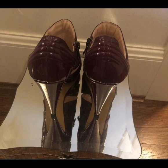 Coye Nokes Purple Patent Leather Bootie Size 7 - Picture 4 of 5